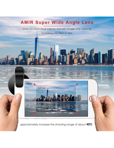 Lente de Cámara Criacr 2 en 1 Gran Angular 0.45X y Macro 15X