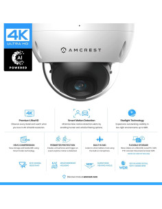 Cámara de Seguridad IP PoE Amcrest 4K UltraHD 8MP Exterior 2