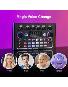 Kit de Podcast JAMELO con Micrófono, Brazo y Tarjeta de Sonido 2