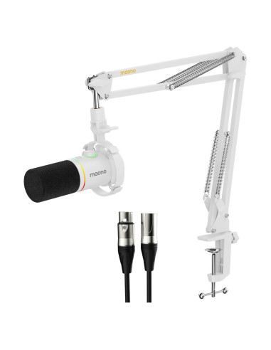 Micrófono Dinámico MAONO PD200X con Iluminación RGB y Control USB