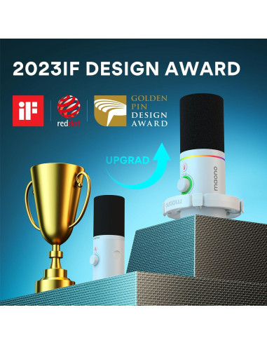 Micrófono Dinámico MAONO PD200X con Iluminación RGB y Control USB