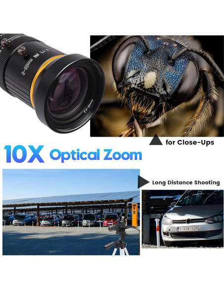 Cámara HDMI USB 4K 60fps SVPRO con Lente Telefoto 5-50mm