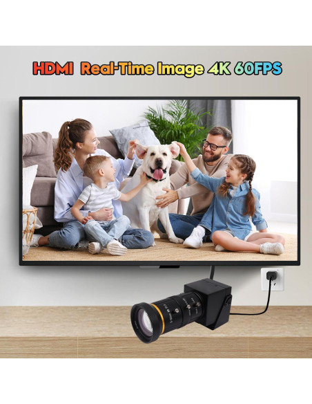 Cámara HDMI USB 4K 60fps SVPRO con Lente Telefoto 5-50mm