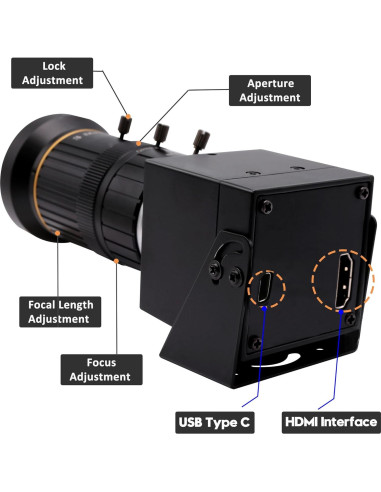 Cámara HDMI USB 4K 60fps SVPRO con Lente Telefoto 5-50mm