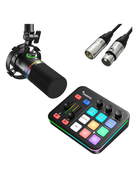 Micrófono Dinámico MAONO XLR/USB con Mezclador MAONOCASTER G1 NEO