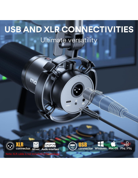 Micrófono Dinámico MAONO XLR/USB con Mezclador MAONOCASTER G1 NEO
