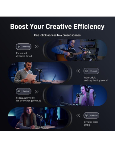 Micrófono Dinámico USB XLR MAONO PD300XT + Auriculares MH601