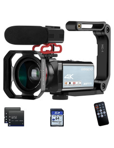 Cámara de Video 4K DEGIPO HDV-P12 30X Zoom WiFi Pantalla Táctil