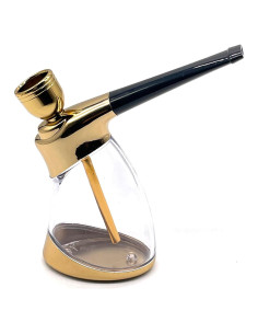 Hookah Mini Portátil HENGDA Dorado con Accesorios 10.9cm