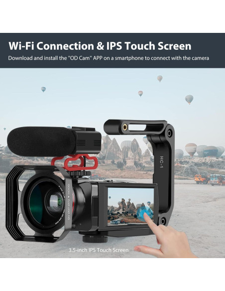 Cámara de Video 4K DEGIPO HDV-P12 30X Zoom WiFi Pantalla Táctil Cámara de Video 4K DEGIPO HDV-P12 30X Zoom WiFi Pantalla Táctil
