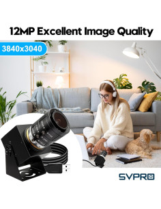 Cámara USB SVPRO 1080P 120fps 12MP 4K con Zoom Manual 2