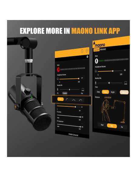 Interfaz de Audio USB MAONO PS22 con Micrófono XLR 24bit/192kHz