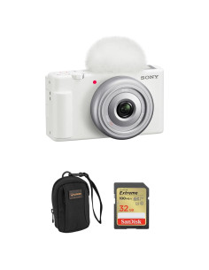 Cámara de Vlogging Sony ZV-1F Blanca con Accesorios