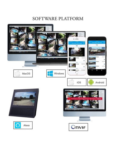 Cámara IP Microseven 4K 8MP Dúo WiFi 2.4/5GHz con Audio