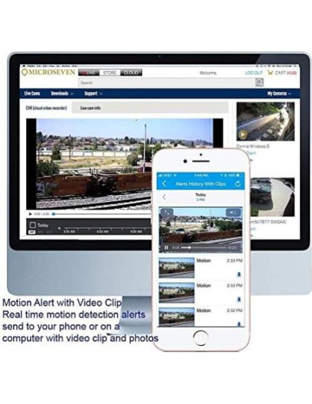Cámara IP Microseven 4K 8MP Dúo WiFi 2.4/5GHz con Audio