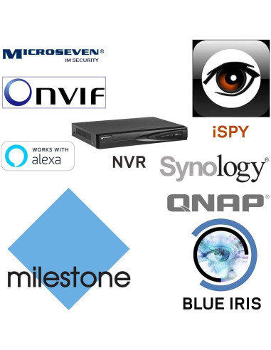 Cámara IP Microseven 4K 8MP Dúo WiFi 2.4/5GHz con Audio