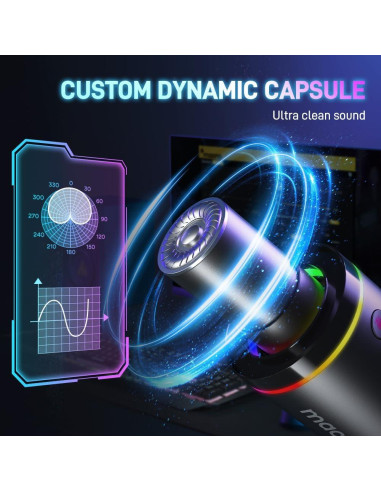 Interfaz de Audio USB MAONO PS22 Lite 24-bit/192kHz XLR