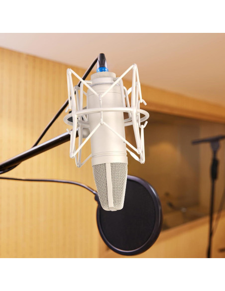 Micrófono de Condensador XLR SUUNTOK BM6000 Plata con Soporte