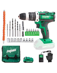 Taladro Inalámbrico DOGTOOTH 21V con 1 Batería y 23 Accesorios