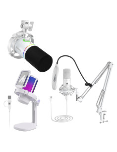 Micrófono USB MAONO para Podcast y Streaming con RGB