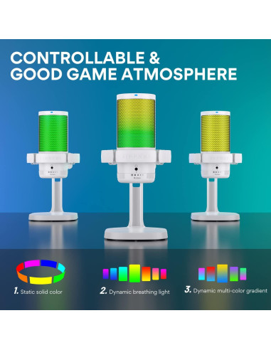 Micrófono USB MAONO para Podcast y Streaming con RGB