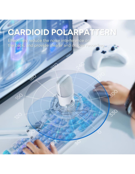 Micrófono USB MAONO para Podcast y Streaming con RGB