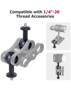 Adaptador de Cabeza Esférica Mechrig 1" con Rosca 1/4"-20 2