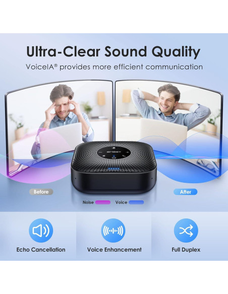Webcam 4K EMEET S800 + Altavoz Bluetooth M0 Plus