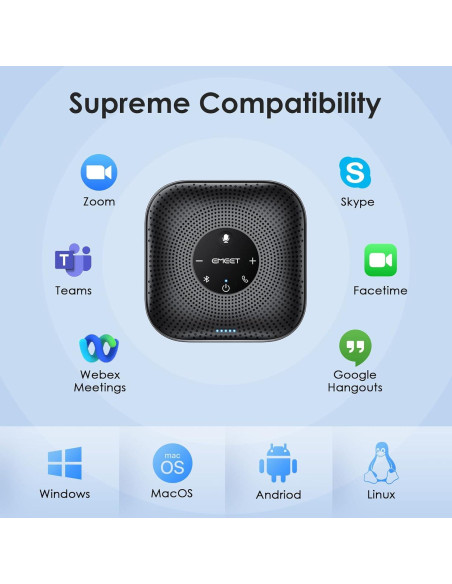 Webcam 4K EMEET S800 + Altavoz Bluetooth M0 Plus