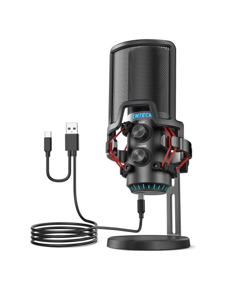Micrófono USB CMTECK XM630 para PC, Streaming y Podcasting