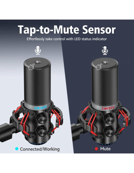 Micrófono USB CMTECK XM630 para PC, Streaming y Podcasting