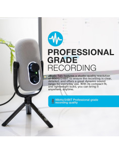 Micrófono USB JLab JBuds Talk para Streaming y Juegos, Blanco 2