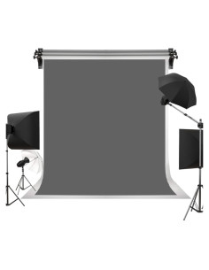 Fondo Fotográfico Microfibra Kate 1.8m x 2.7m Gris
