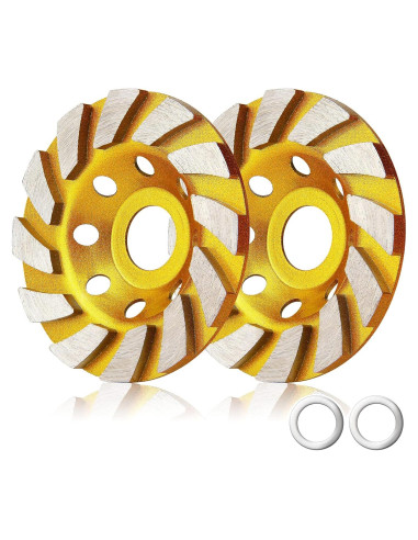 Ruedas de Amolar de Diamante HRLORKC 10 cm 2 Piezas para Concreto