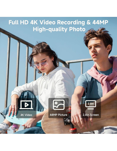 Cámara Digital Compacta SMARTKLIK 44MP FHD 4K Zoom 16x