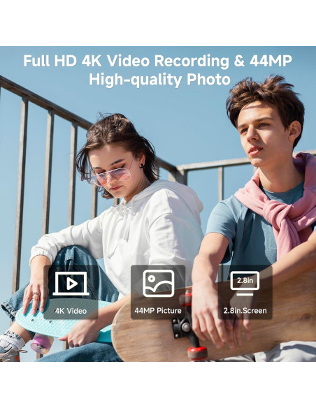 Cámara Digital Compacta SMARTKLIK 44MP FHD 4K Zoom 16x