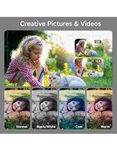 Cámara Digital Compacta SMARTKLIK 44MP FHD 4K Zoom 16x