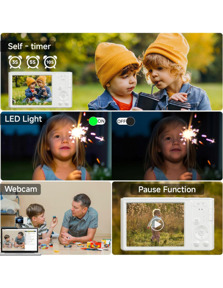 Cámara Digital Compacta SMARTKLIK 44MP FHD 4K Zoom 16x