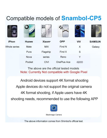 Monitor de Vlog CP5 Lite 5" FHD 1080P con Control Remoto