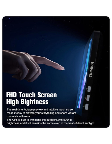 Monitor de Vlog CP5 Lite 5" FHD 1080P con Control Remoto