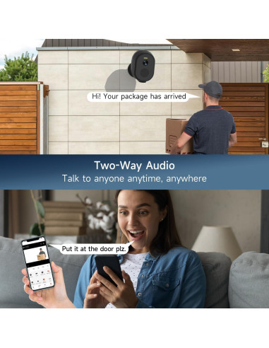 Cámara de Seguridad Inalámbrica ELECCTV 2K QHD Exterior IP65