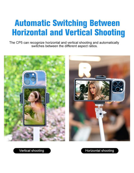 Monitor de Vlog CP5 Lite 5" FHD 1080P con Control Remoto