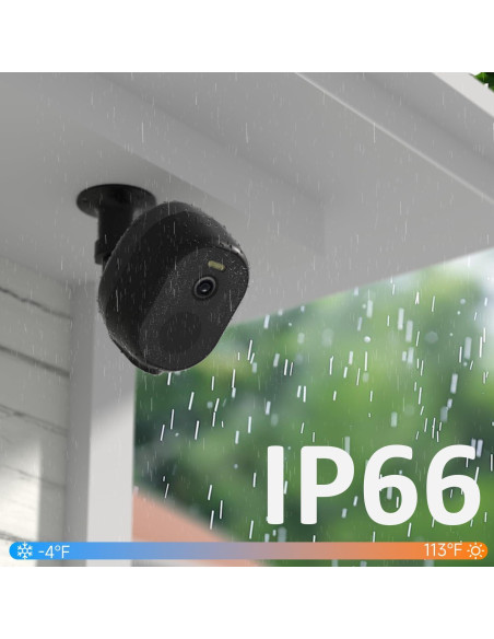 Cámara de Seguridad Inalámbrica ELECCTV 2K QHD Exterior IP65