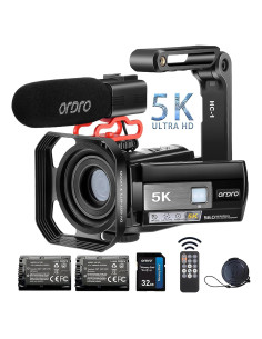 Cámara de Video 5K ORDRO AE20 con Estabilizador y Micrófono