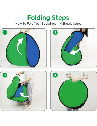 Fondo de Pantalla Verde y Azul Reversible 2 en 1 SEDGEWIN 1.99kg