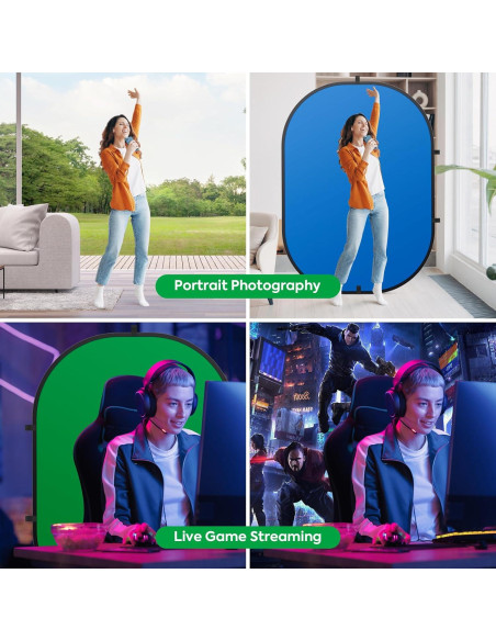 Fondo de Pantalla Verde y Azul Reversible 2 en 1 SEDGEWIN 1.99kg