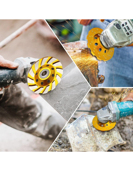 Ruedas de Amolar de Diamante HRLORKC 10 cm 2 Piezas para Concreto