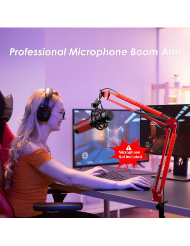 Brazo de Micrófono YOUSHARES Rojo para HyperX QuadCast