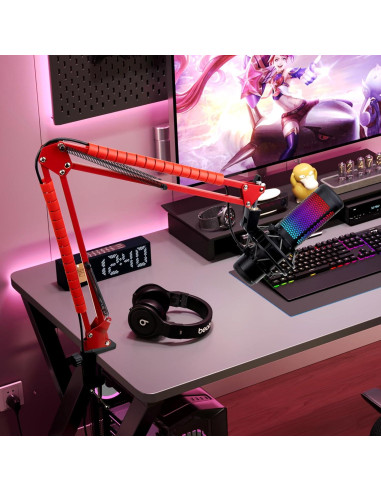 Brazo de Micrófono YOUSHARES Rojo para HyperX QuadCast