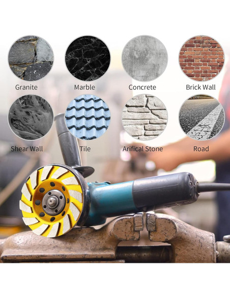 Ruedas de Amolar de Diamante HRLORKC 10 cm 2 Piezas para Concreto